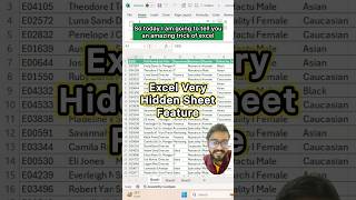 Excel Very Hidden Sheet Feature‼️Amazing Trick of Excel exceltricks excel exceltutorial shorts [upl. by Nazario]