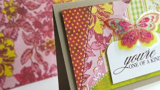 How to Create quotDiagonal Raysquot with Patterned Paper [upl. by Goodspeed]