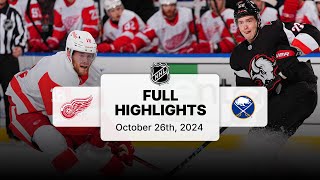 Red Wings at Sabres  October 26 2024  NHL Full Game Highlights [upl. by Eenoj967]