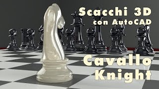 Come modellare il Cavallo Scacchi con AutoCAD  Knight  Chess [upl. by Mlehliw]