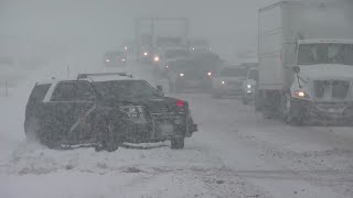 Storm brings snow to Santa Fe northern New Mexico [upl. by Emsoc]