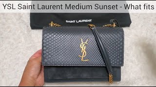 YSL Saint Laurent Medium Sunset in Smog  What fits [upl. by Duile]