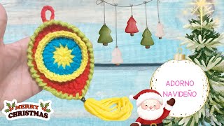 ADORNOS NAVIDEÑO 🎀 TEJIDO A CROCHET PASO A PASO [upl. by Engracia]