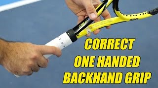 What Are The Correct One Handed Backhand Grips  Ace Academy Tennis  Cesar Morales [upl. by Enelram759]