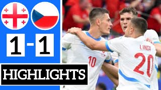 Georgia Vs Czech Republic 11 Highlights  Mikautadze amp Schick Goals  Euro 2024 [upl. by Ferro]