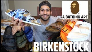 BIRKENSTOCK COLLECTIONUNBOXINGREVIEW BAPE EVA CORK ARIZONA STYLE MEN [upl. by Nakah]