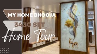 Spacious Luxury Home Tour  My Home Bhooja  3430sft Site in progress [upl. by Rebme]