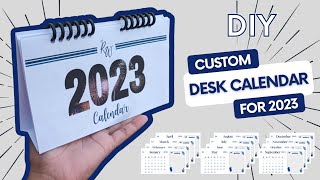 How to Make a Desk Calendar UPDATED FOR 2024  DIY Desk Calendar with FREE TEMPLATE using Canva [upl. by Linker]