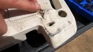 how to fix broken boat swim platform Ladder with an aftermarket one [upl. by Rufina]