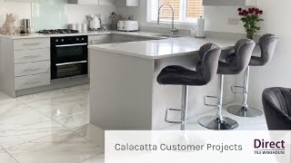 Calacatta Customer Projects  Gorgeous Marble Effect Tiles in their New Homes [upl. by Lindahl]