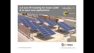 WEBINAR 15 axis PV tracking for lower LCOE amp to open new applications [upl. by Boynton]