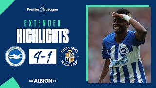 Extended PL Highlights Brighton 4 Luton 1 [upl. by Etteinotna]