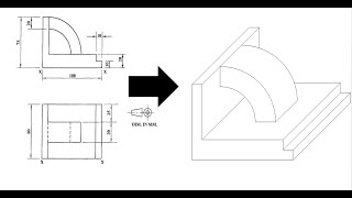 How to to Draw an Oblique Drawing From an orthographic projection TD past paper [upl. by Keverian38]