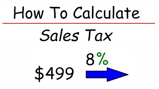 How To Calculate Sales Tax Using Math [upl. by Nyvets]