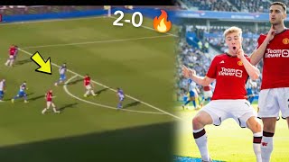 Brighton vs Man United 02 🔥  Dalot Hojlund goal seal win [upl. by Aerdnad]