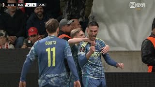 Branco van den Boomen Goal Slavia Praha Vs Ajax 01 All Goals Analysis Highlights Result [upl. by Linkoski263]