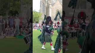 Ballater Pipe Band playing 8th Argylls on the march at 2023 Ballater Games Beating Retreat shorts [upl. by Uchish]