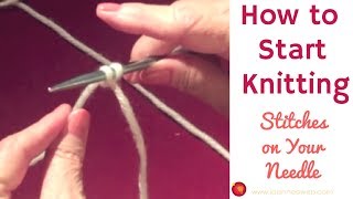 Learn How To Knit 1 Quick and Easy CastOn Knitting  How To Cast On  LongTail CastOn [upl. by Caressa]