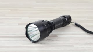 Homemade 1200 Lumens LED glare flashlight Assembly Lowcost [upl. by Sudnac]