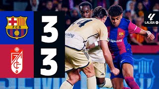 FC BARCELONA 3 vs 3 GRANADA  LALIGA 202324 MD24 [upl. by Euqinay]