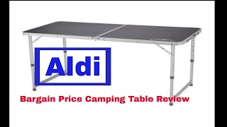 Adventuridge Camping Table from Aldi Review [upl. by Huskey556]