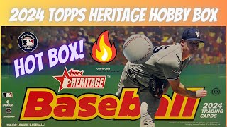 Hot Box 2024 Topps Heritage Hobby Box  Going Back to 1975 Design [upl. by Orgel306]