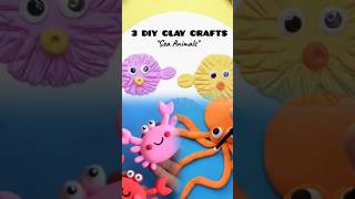 DIY Clay Crafts of Sea Animals diy craft clay seaanimals shorts [upl. by Brent]