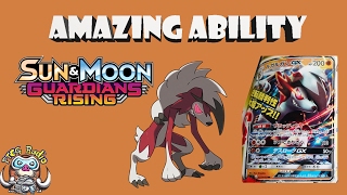 Lycanroc GX – Awesome new Pokémon GX – Amazing Ability Midnight Form [upl. by Nygem]