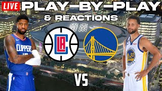 Los Angeles Clippers vs Golden State Warriors  Live PlayByPlay amp Reactions [upl. by Zobias736]