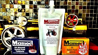 MAMODS BRAND NEW SOLID FUEL REPLACEMENT  MAMOD LIQUID FUEL GEL TEST WITH A MAMOD MM2 STEAM ENGINE [upl. by Akilat]