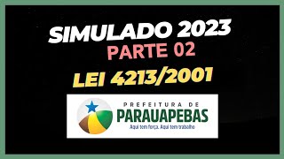 Simulado Parte 02  Lei 42132001 para o concurso público de Parauapebas 2023 [upl. by Nylazor]