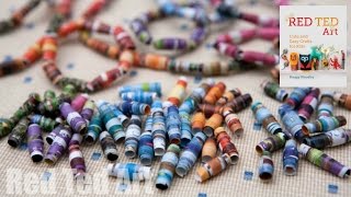 How to make Paper Beads from Magazines [upl. by Laerdna855]