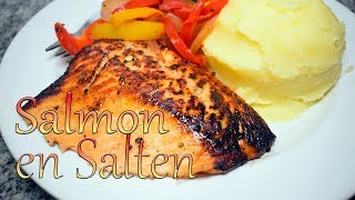 Receta de Salmon al Sarten  Cocinando con Yolanda [upl. by Veriee]