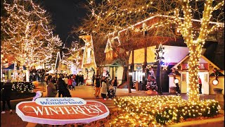 Canadas Wonderland Winterfest❄️Christmas Lights Walking Tour [upl. by Maxama]