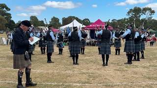 Australian Federal Police Pipes amp Drums MSR Victorian Championships [upl. by Nywloc]