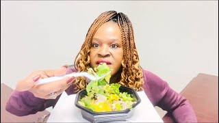 Ep 368 SCHLOTZSKY’S GREEK SALAD MUKBANG  youtube viral subscribe eatingshow [upl. by Erdnaek919]