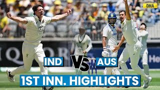 IND Vs AUS Highlights 1st Test India All Out At 150 Australias Hazelwood Steals The Show BGT 2025 [upl. by Ehcnalb]