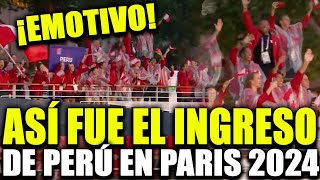 ¡PERÚ EMOTIVO ASI FUE EL IMPRESIONANTE INGRESO DE LA DELEGACION PERUANA EN J OLIMPICOS PARIS 2024 [upl. by Schinica872]