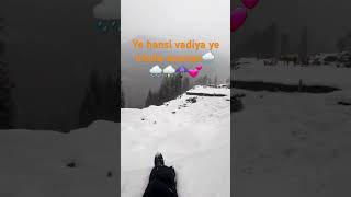 Nokri gyi bhad me hum chale pahad meyoutubeshorts snowfall nature travel [upl. by Ahsiema939]