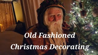 Primitive Christmas Decorating Ideas Home Tour Curry BEST Antique Collection Old Fashioned Ornaments [upl. by Melan]