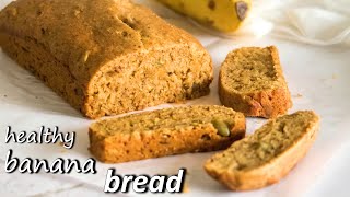 Whole Wheat Banana Bread  No Egg No Maida No Refined Sugar  Easy Healthy Banana Bread Recipe [upl. by Swor]