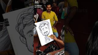 Live caricature drawing performance by caricaturist SurendarBook your even now [upl. by Skyler]