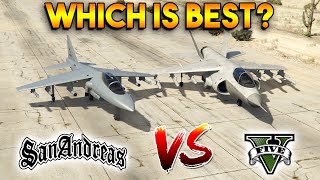 GTA 5 HYDRA VS GTA SAN ANDREAS HYDRA  WHICH IS BEST [upl. by Haile]