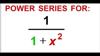 Power series for 11x2 [upl. by Ahsiekat]