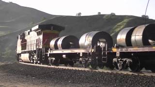 Tehachapi Part 1 of 2 April 2012 UP Mid Train Helpers New Angles and More [upl. by Yssirk]