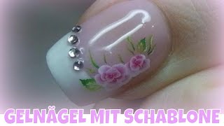 GELNÄGEL MIT SCHABLONE  Gelnagel verlängerung  Lyninails [upl. by Iaht]