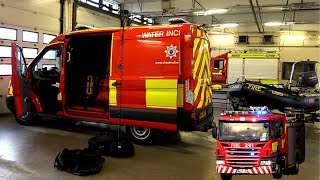 INSIDETURNOUTTANNOY Warrington Rescue Water Ladder Turnout  Cheshire Fire amp Rescue Service [upl. by Cagle62]