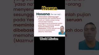 Hosana arti kata sebenarnya hosana bebaskandiriku ytshort yt ytviral [upl. by Aniad]