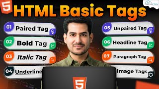 HTML Tags Tutorial for Beginners  Commonly Used Tags with Examples [upl. by Elyagiba]