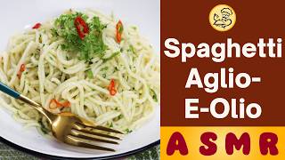 Spaghetti Aglio e Olio Pasta Recipe  Simple amp Quick 3 ingredients Italian Twist  Baba Food ASMR [upl. by Lashoh]